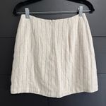 Sage  THE LABEL Linen Baked Goods Mini Skirt Pinstripe Cream Women’s Sz S NWT Photo 2