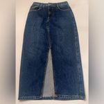 ZARA  70s Blue Cotton Denim Jean‎ Front Vent Midi Skirt Size Small Photo 6