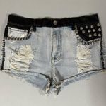 Distressed Denim Leather ‘The Smiths’ ‘Rocky Horror Picture Show’ Punk Patches Studded Spiked High Photo 2