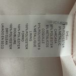 Vince Camuto NWT Blush Pink Metallic Jacquard Satin Split Neck Fit & Flare Dress Photo 5