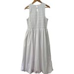 Madewell NWD Melody Bubble Hem Smocked Midi Dress White Size Medium Photo 4