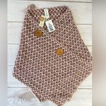 Simply Noelle  Nantucket Collection Mauve & Cream Crochet Wrap Shawl with Buttons Photo 5