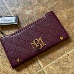 Badgley Mischka Burgundy Vegan Leather Long Wallet by  Photo 2