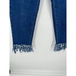 GB Womens Denim Fringe Hem Skinny Jeans Size 9 Festival Mid Rise Cropped Boho Photo 1