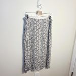American Eagle Outfitters Gray Midi A-Line Skirt Snake Print Size Large Photo 7