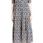 Max Studio  Blue Ruffled Tiered Midi Sundress Photo 0