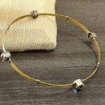 Two Tone Amber Silver & Gold Bracelet Photo 3