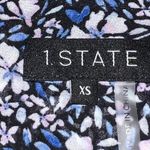 1. State  Womens Blue Floral Smocked Cuffs Pullover Long‎ Sleeve V Neck Top XS Photo 7