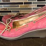 Sperry red cranberry suede wedges women’s size 8 Wedge Shoes Photo 2