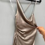 Shona joy La Lune Asymmetrical Bias Cowl Midi Dress in Sage 4 Photo 6