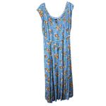 Torrid  Blue Citrus Puff Sleeve Dress Slit Maxi Size 2X Photo 4