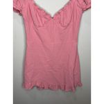 superdown Revolve Pink Ruffle Mini Dress Pink Sz S Milkmaid Sleeves Photo 3
