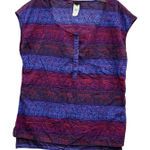 Patagonia Women's Sleeveless Top Colorful Print V Neck Cotton Blouse Shirt 10 Photo 0