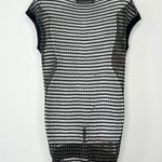 ALLSAINTS  Knit Dress Womens Size 0 Oversized Black Gold Metallic Alt Edgy Grunge Photo 5