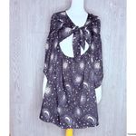 Romwe  flutter Belle sleeve tie top cut out celestial sun and moon short dress L Photo 4