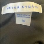 Peter Nygard  Women Midi‎ Dress 16 Black Textured Colorful Embroidered Aztec Trim Photo 1