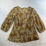 Jaclyn Smith VTG 90s Y2K S Small Babydoll Top Cottagecore Blouse Floral Sheer Top Boho Whimsy Photo 10