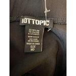 Hot Topic  Womens Sz M Black Pleated Goth‎ Punk Mini Skirt Lace Academia Photo 3