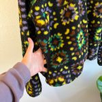 BDG  Granny Square Afghan Quilt Fleece Plush Pullover 1/4 Zip Sweater Size Large Photo 3