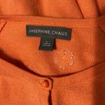 Josephine Chaus Y2K VTG  Women‎ Beaded Flower Cardigan L Peach Cottagecore Boho Photo 1