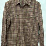 Ralph Lauren Lauren Jeans Company 100% Cotton‎ Snap Long Sleeve Western Shirt Size Large Photo 0