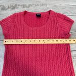 Gap  Stretch Pink Cable Knit Short Sleeve Sweater Top Women’s Medium Y2K Photo 3