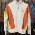  World Sweatshirt Pullover XS Living My Best Disney Life Quarter Zip Photo 0