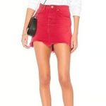 One Teaspoon Revolve Vanguard High Waist Denim Skirt in Red Envy 28 Jean Skirt Photo 0