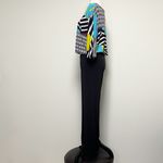 Julian Chang Jumpsuit 3/4 Cold Shoulder Dolman Geo Black Photo 1