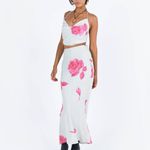 Princess Polly NWT  Karalle Skirt Set Cream / Pink Size 12 Photo 3