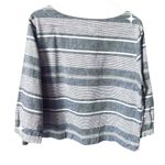 Sigrid Olsen  cropped size L linen cotton blend striped top. Photo 1