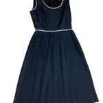 Vintage 60s Style David Barr Black and White Pleated Skirt Sleeveless Dress Photo 9