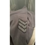 Zadig & Voltaire  Happy Army Studded Elbow V Neck Sweater Photo 4