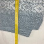 Paper Route clothing Co small medium blue gray Patterned Women's Sweater fuzzy Photo 8