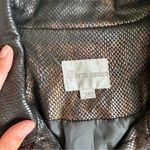 Erin London π¦ Brown Shimmery Metallic Faux Snakeskin Wide Sleeve Jacket 1X Photo 3