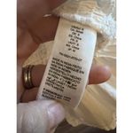 The Drop Top White Crop Shirt Ruffle Form Fit Puff Sleeves Peasant Marisol SMALL Photo 2