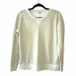 American Eagle Cream & Gold Metallic Sparkle Pullover Sweatshirt Photo 0