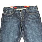 EXPRESS E2 Eva Full Leg Flared Jeans Size 31 Mid-Rise Stretch Dark Wash Denim Photo 1