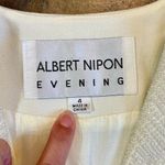 Albert Nipon Evening Cream Beaded Women’s Blazer Size 4 Photo 9