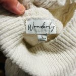 Wonderly Oversized Cream Mock Neck Sweater Roomy Womens Large Photo 7