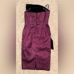 Black Halo NWOT Lenora Asymmetric Overlay purple sleeveless Sheath Dress Sz 0 Photo 2