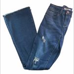Ymi High Rise Boot Cut Raw Hem Jeans Size 26 Photo 2