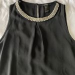 Forever 21 Black Tank Top With Beaded Neckline Detail Photo 1