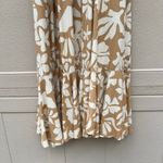 Abel the label  Maxi Dress Floral White Tan Spaghetti Strap Size XL Photo 6