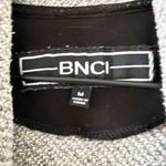 BNCI Long Sleeve Open Front Drape Cardigan in Cotton Blend Knit Black & White M Size M Photo 5