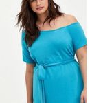 Torrid Off-Shoulder T-Shirt Teal Dress 2X NWT Photo 1