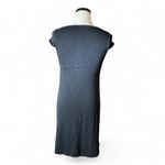 Horny Toad  Women's Black V Neck Gathered Front Knit Dress Grunge Photo 1
