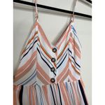 NWT Striped Midi Dress Stilletto's Orange Blue Cream Sz Medium Photo 5