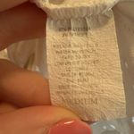 Olivia Rae  White Eyelet Knot Tee Crop Embroidered Medium Top Photo 3