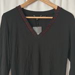 Desigual  NWT “Feel Your Energy” Black Long Sleeve Shirt Top  **Size L** 🔥🔥 Photo 2